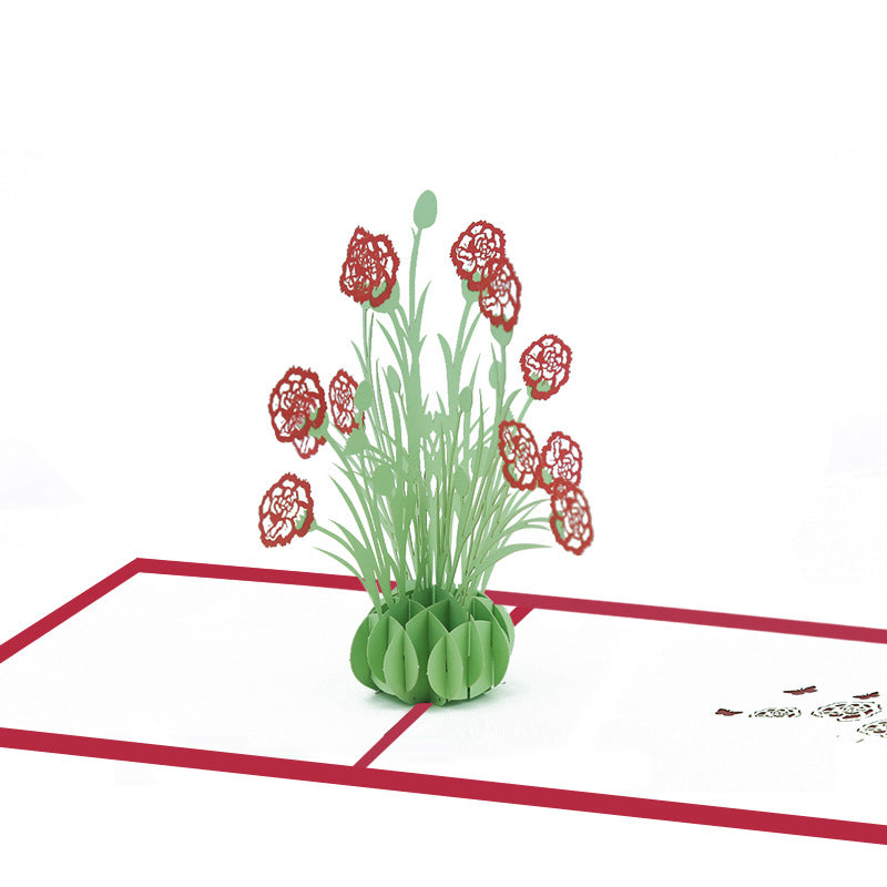 Bos rozen pop up 3d card