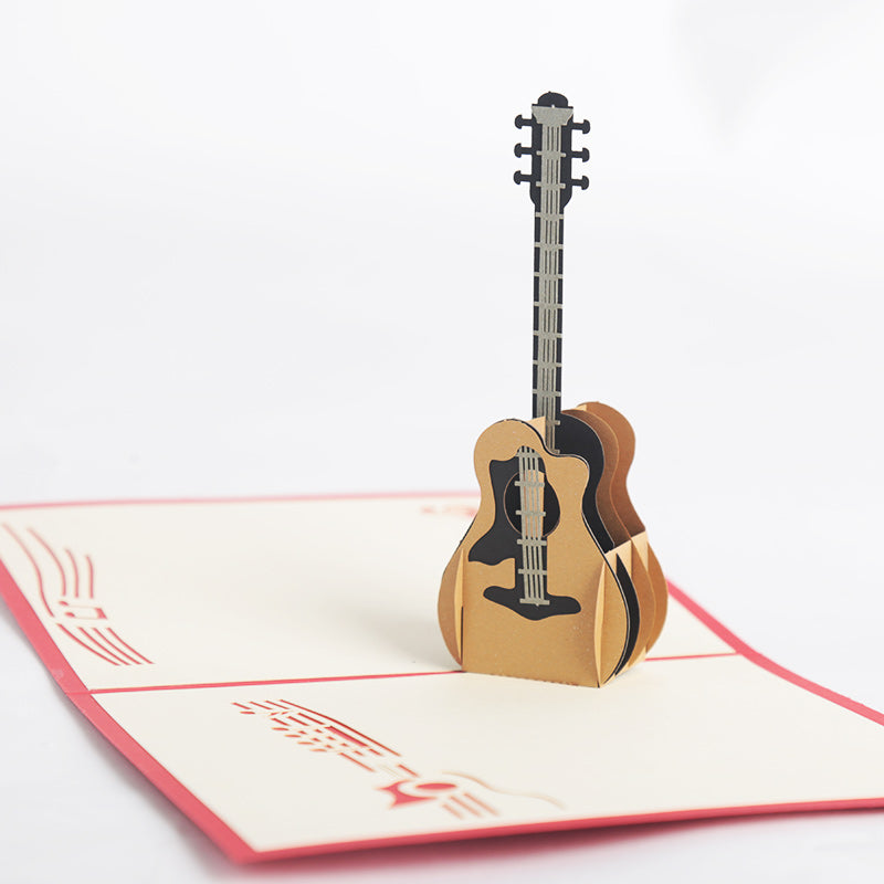 Gitaar pop up kaart 3d kaart