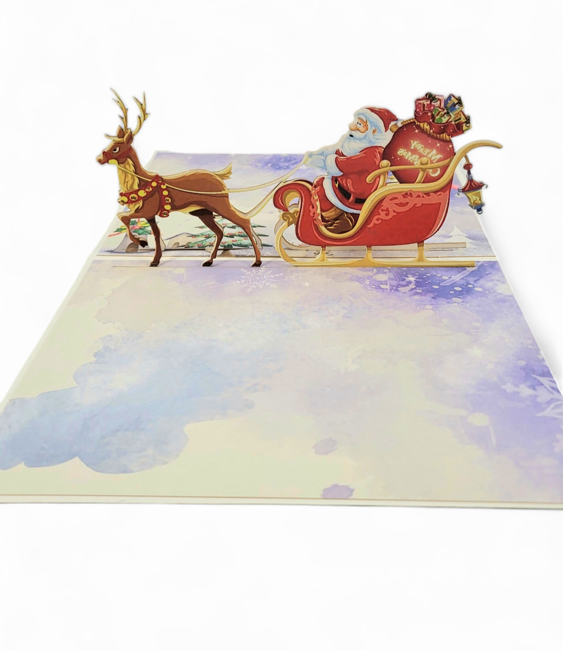 Kerst - Rendier met slee