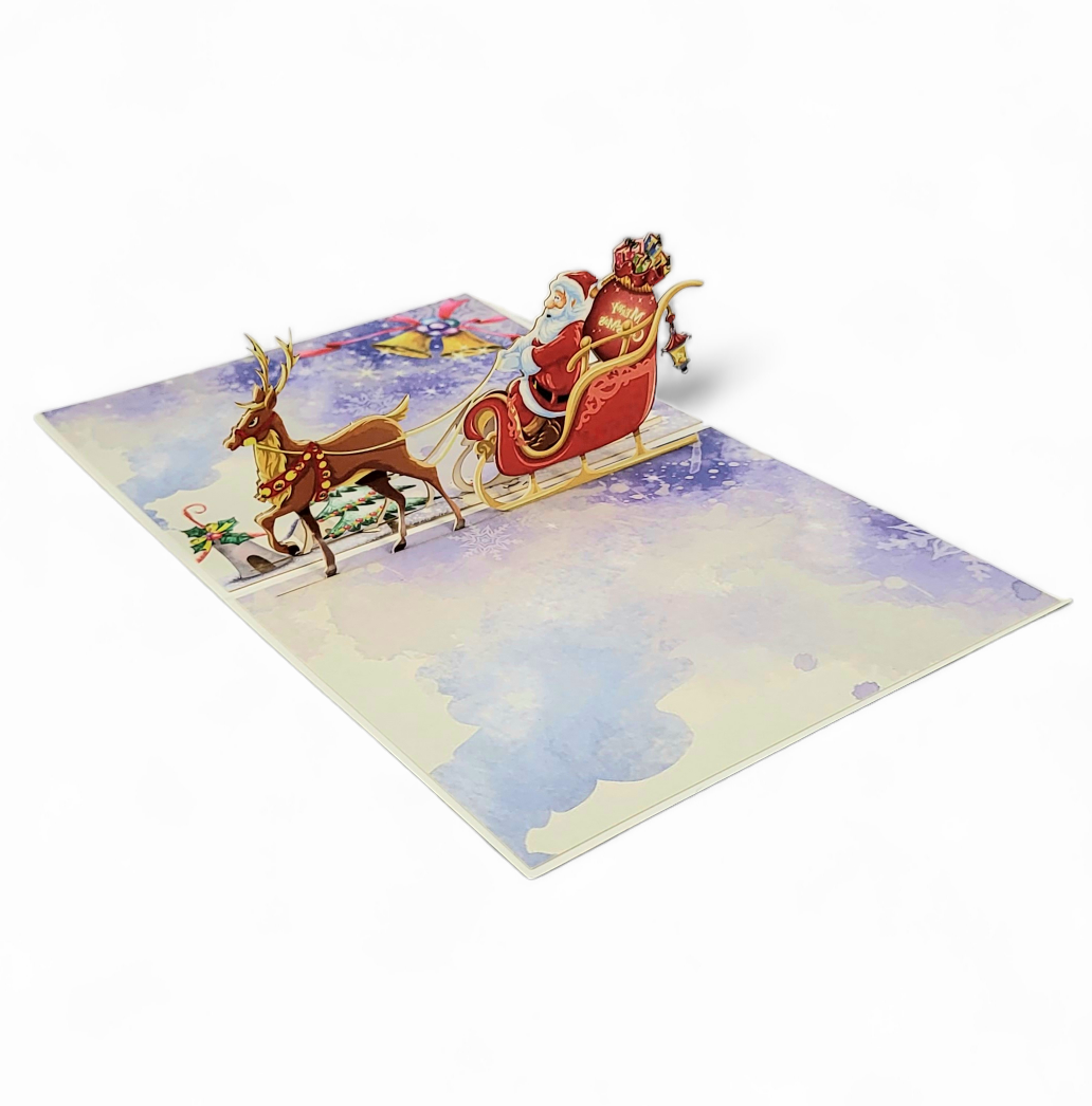 Kerst - Rendier met slee