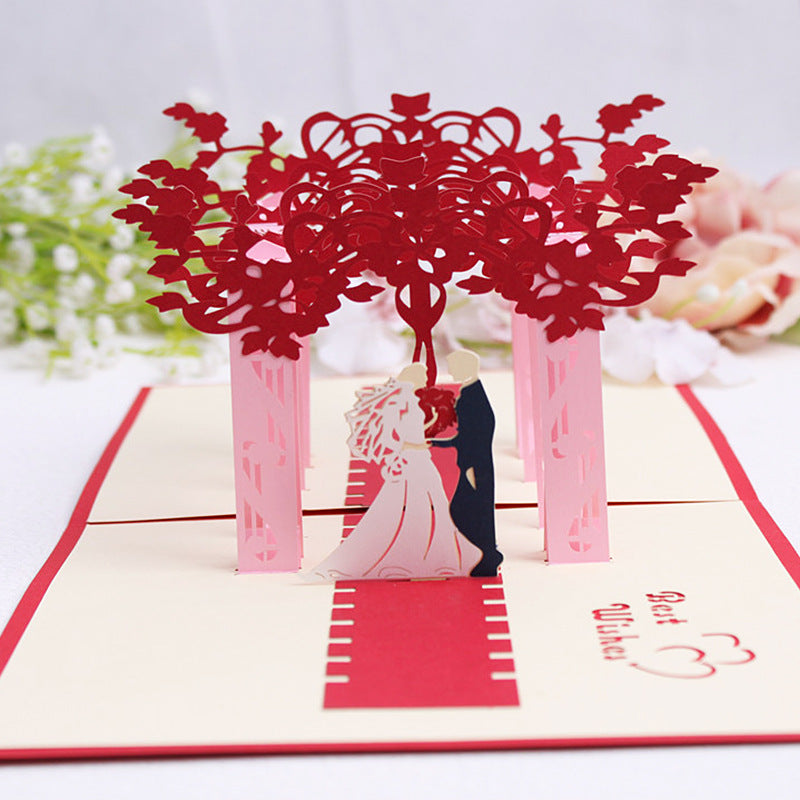 Trouwen kaart - pop up 3d
