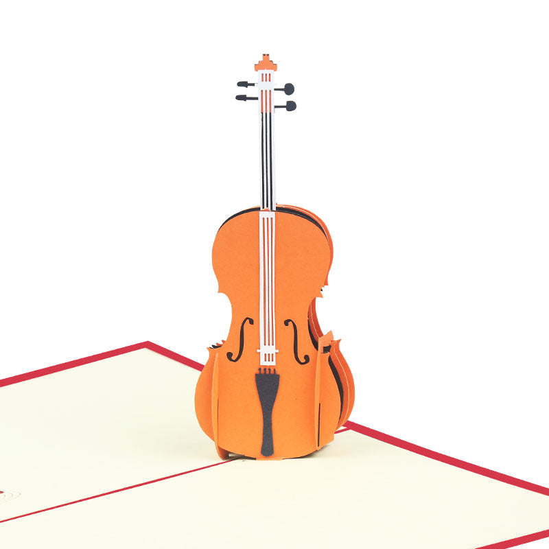 Viool pop up kaart - 3d kaart