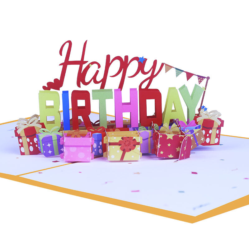 Happy birthday pop up wenskaarten