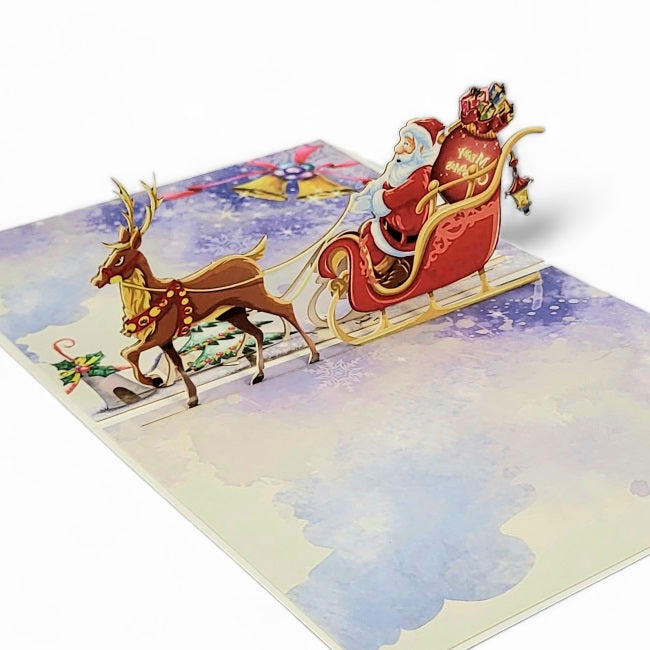 Kerst - Rendier met slee