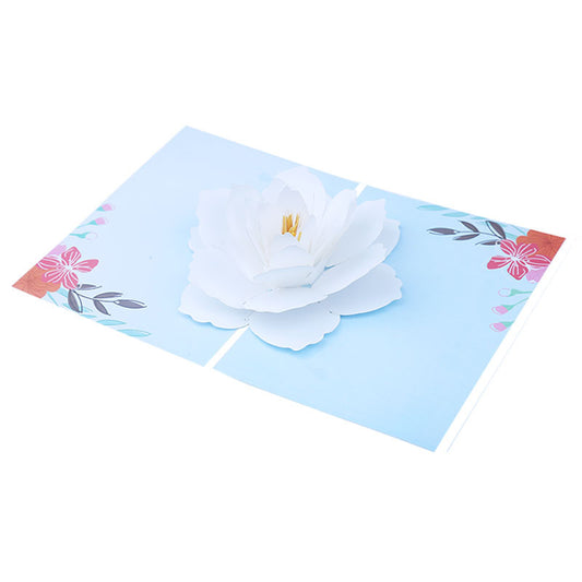 Witte bloem pop up kaart