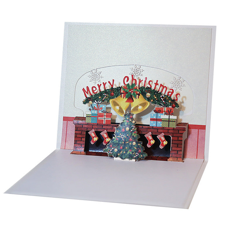 Openhaard kerstmis - pop up kaarten